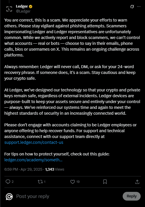 Ledger Scam