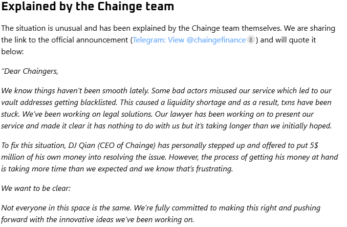 DJ Qian response on $XCHNG Collapse