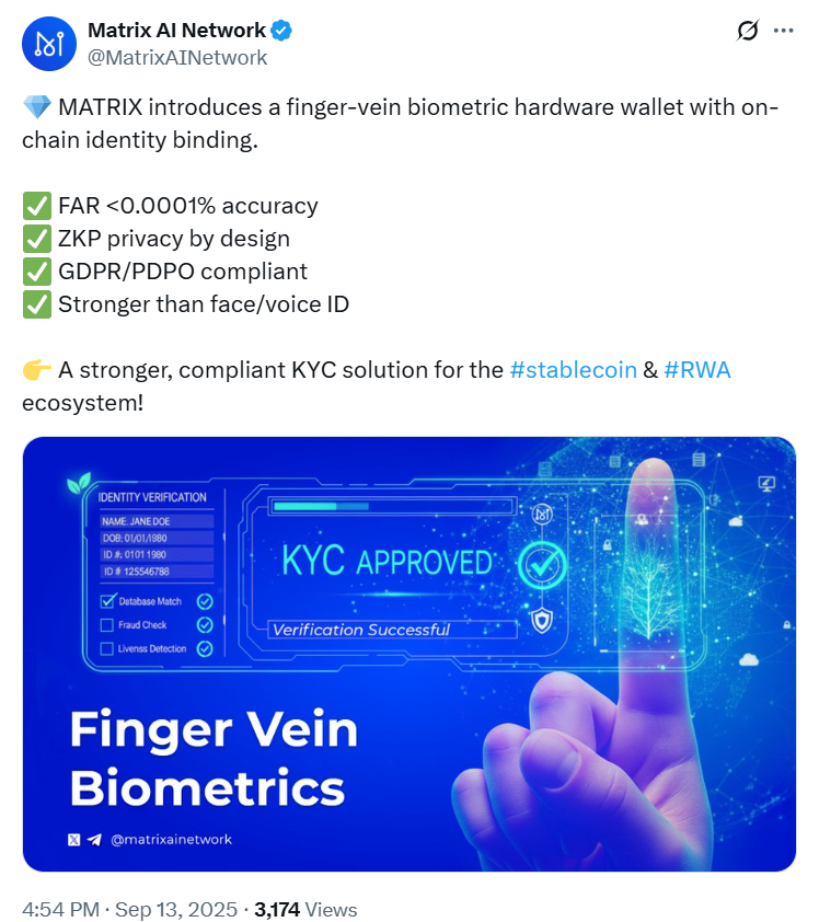 Matrix AI Network biometric
