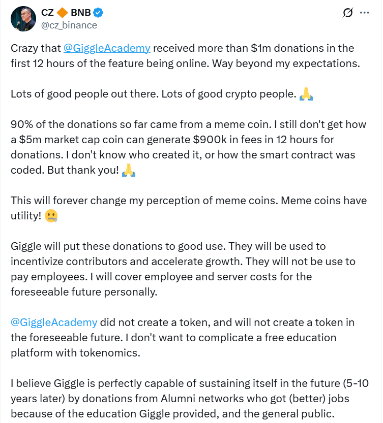 Giggle Academy donations